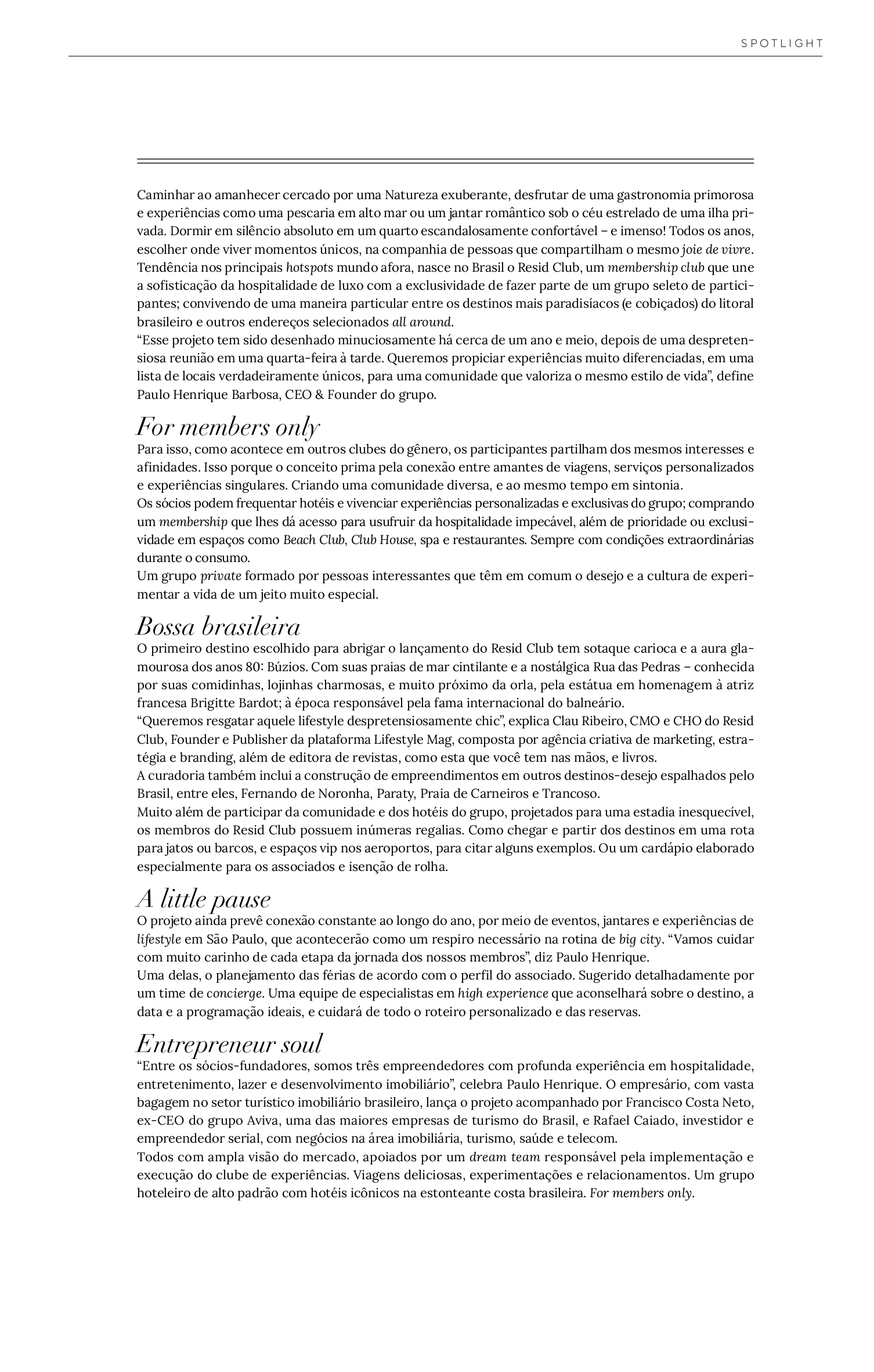 Página da Lifestyle Mag