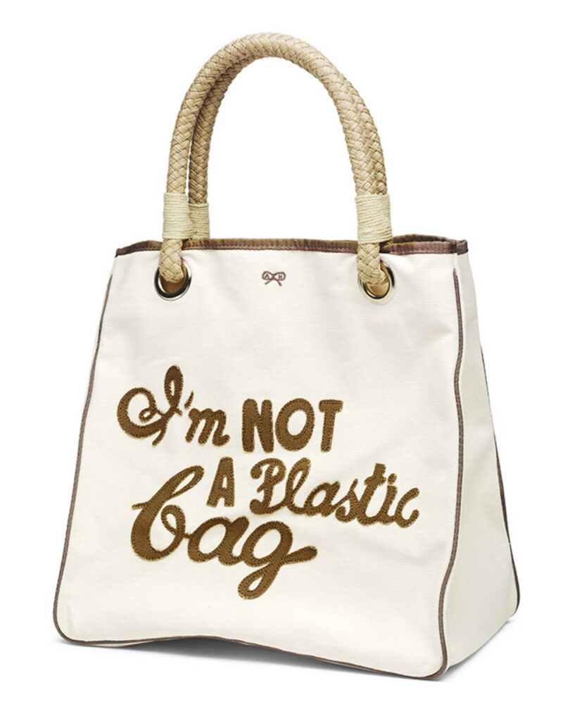 'I'm NOT a Plastic bag' tote bag, Anya Hindmarch and We Are What We Do, 2007, London, England. Museum no. T.176-2019. © Victoria and Albert Museum, London - @lifestylemag
